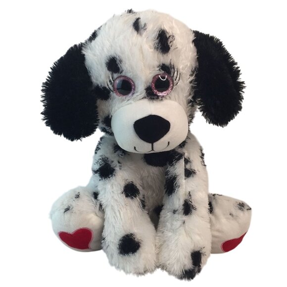Dalmation Puppy Dog Plush 16" Valentine Heart Paws Spots Inter-American Products - Picture 1 of 7